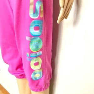 Adidas Capri Sweatpants in bright pink!